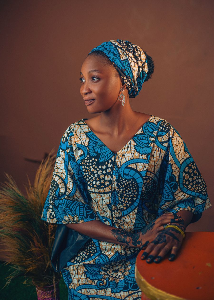 Adire Wrap Dress